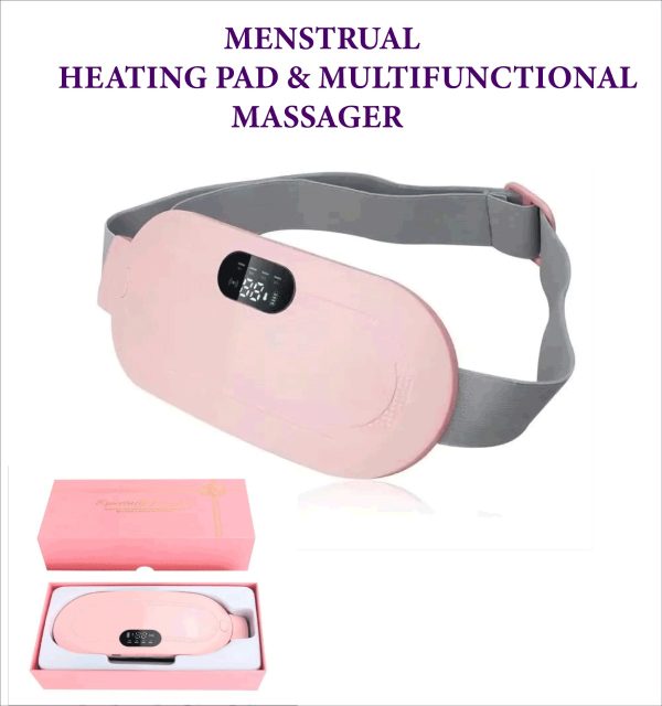Period Heating Pad Belt – 3 Heat Levels & 4 Massage Modes Rechargeable