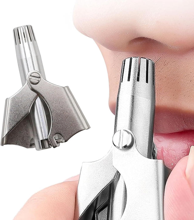 Painless  Manual Nose Hair Trimmer Stainless Steel