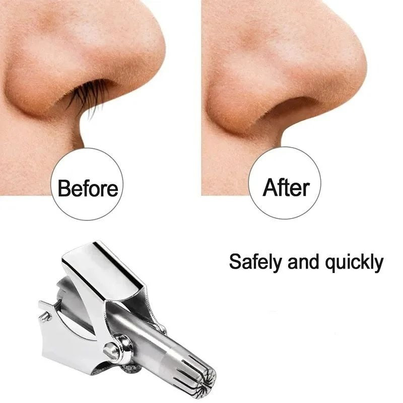 Painless  Manual Nose Hair Trimmer Stainless Steel