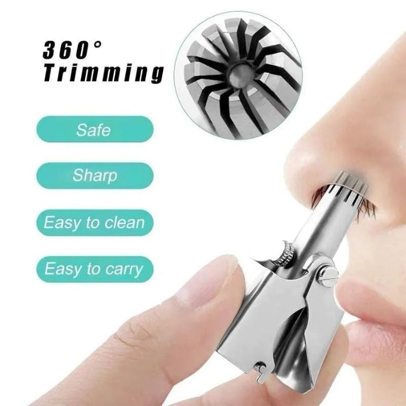 Painless  Manual Nose Hair Trimmer Stainless Steel