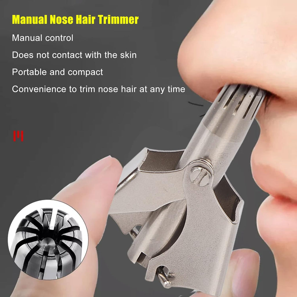 Painless  Manual Nose Hair Trimmer Stainless Steel