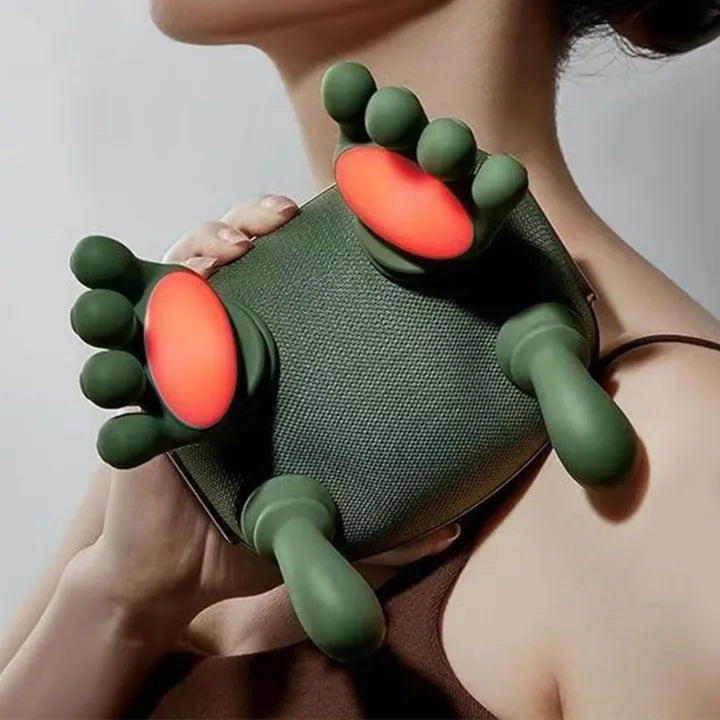 Electric Heated Neck & Shoulder Massager – Deep Kneading Back Massage Device