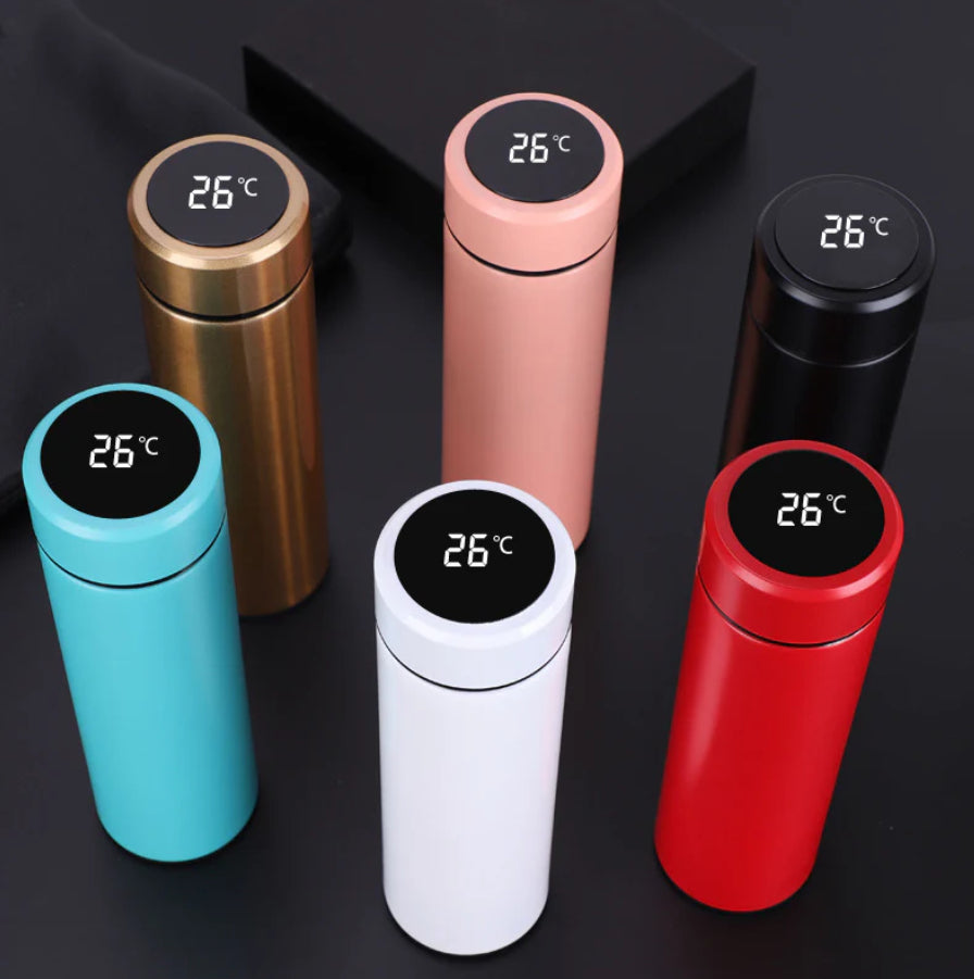 Smart Temperature Water Bottle with LED Display – 500ml Stainless Steel Thermos