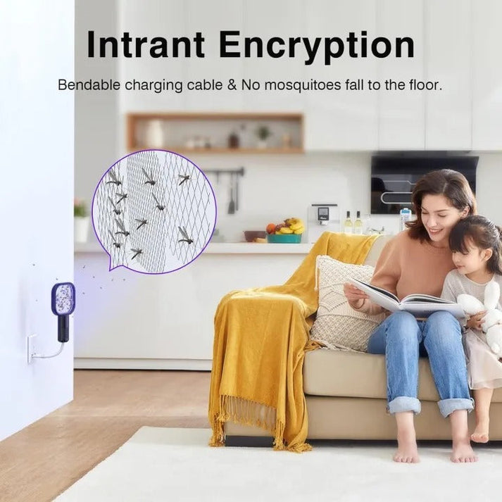 2-in-1 Rechargeable Electric Mosquito Killer Racket & UV Lamp