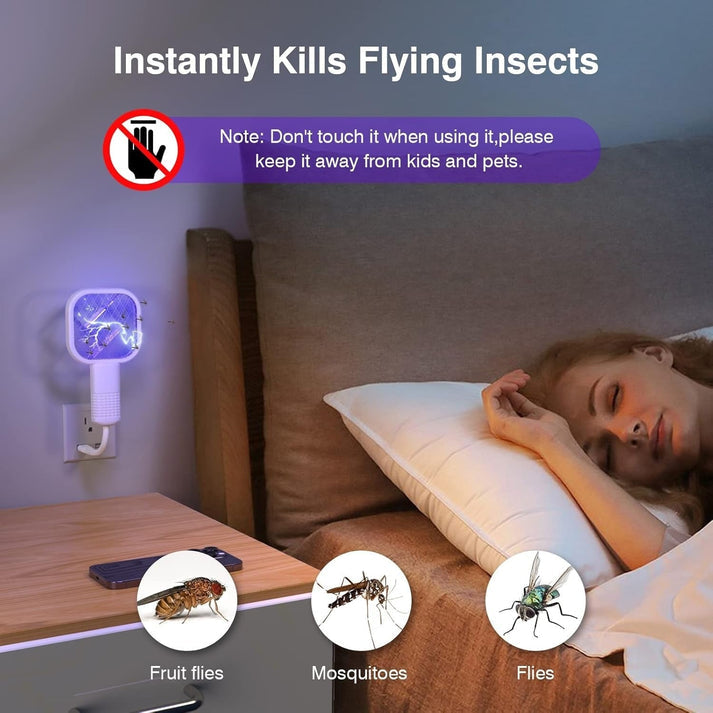 2-in-1 Rechargeable Electric Mosquito Killer Racket & UV Lamp