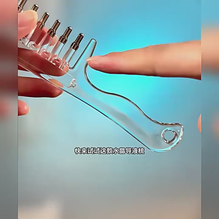 2-in-1 Hair Oil Applicator & Scalp Massage Comb with Roller Balls