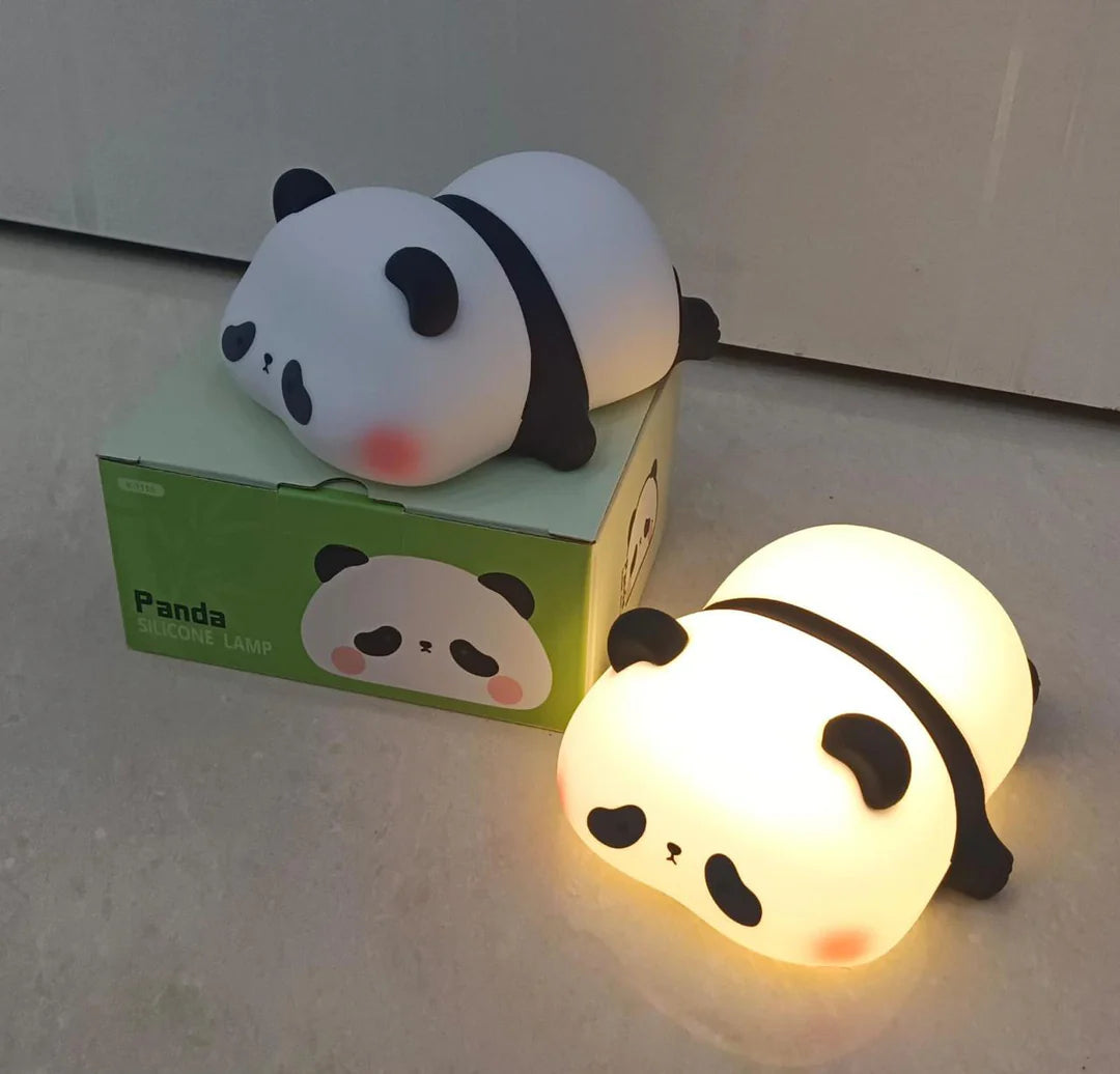 Rechargeable Panda Silicone Night Light with soft warm glow